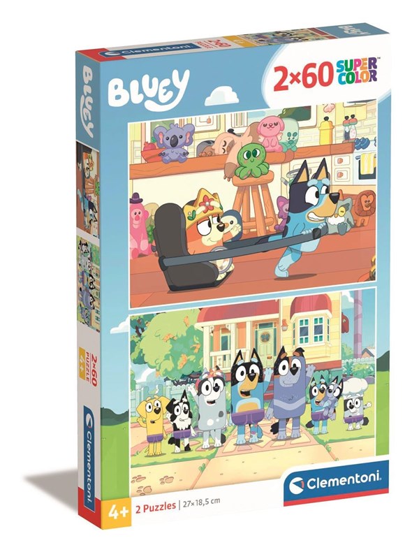 Clementoni Jigsaw Puzzle Super Color Bluey 2x60pcs. Golv