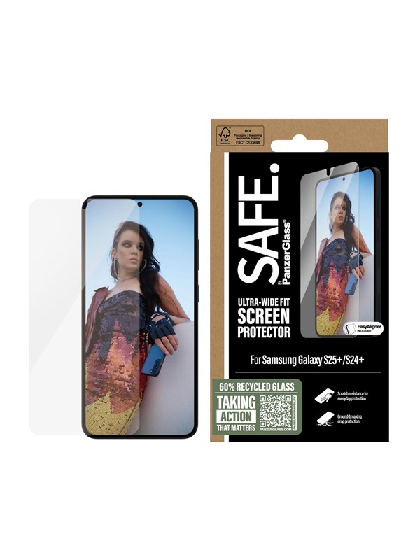 SAFE by PanzerGlass Screen Protector Samsung Galaxy S25+ | Ultra-Wide Fit w. Aligner - SEK 120 - Spara 50%