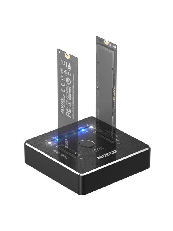 Fideco M2288 M.2 Nvme/sata 20gbps Ssd Docking/cloning Station Usb 3.2 Uasp Trim