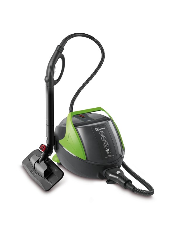 Produktfoto för Polti Pro 95_Turbo Flexi, Cylindrisk ångrengörare, Svart, Grön, 1100 W, 1100 W, Hårt golv, Steg