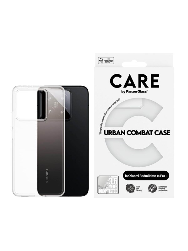Care By Panzerglass Flagship Case Transparent Urban Combat W. Clear Frame Xiaomi Redmi Note 14 Pro