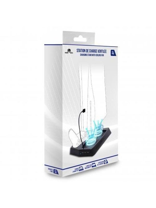 Trade Invaders Charging Stand With Cooling Fan For Ps5 Wired Sony Playstation 5