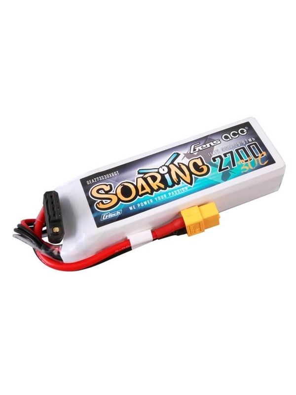 Gens ace &amp;Tattu G-Tech Soaring 2700mAh 11.1V 30C 3S1P LiPo Battery