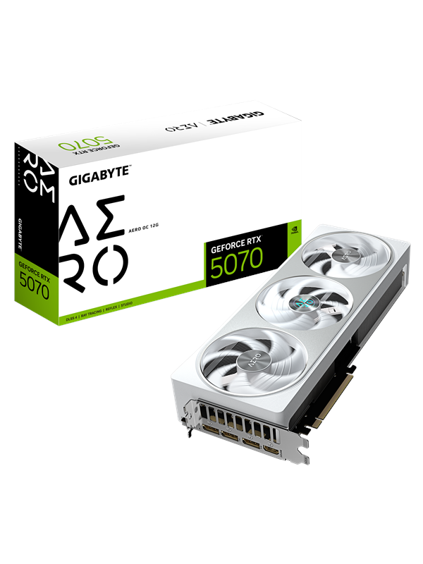 Gigabyte Geforce Rtx 5070 Aero Oc 12gb Gddr7 Ram Grafikkort