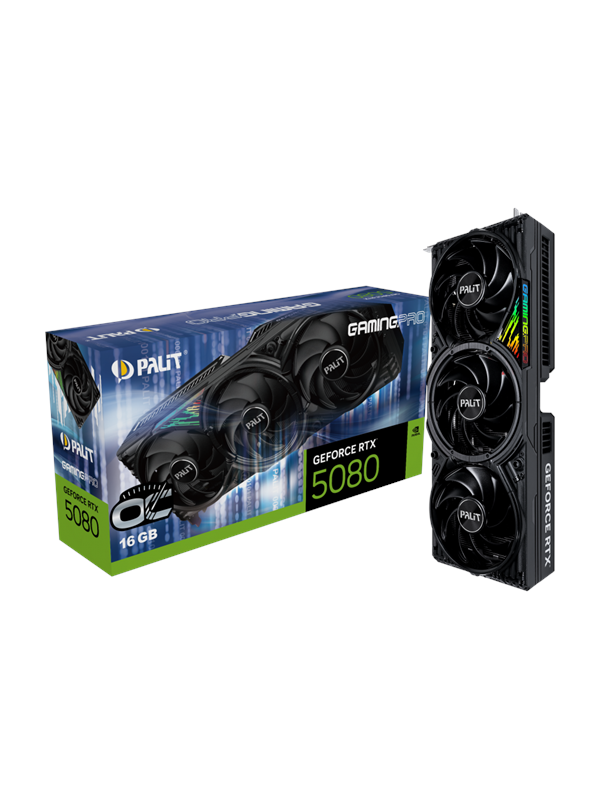Palit GeForce RTX 5080 GamingPro OC - 16GB GDDR7 RAM - Grafikkort