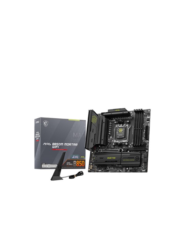 MSI MAG B850M MORTAR WIFI Moderkort - AMD B850 - AMD AM5 - DDR5 RAM - Micro-ATX