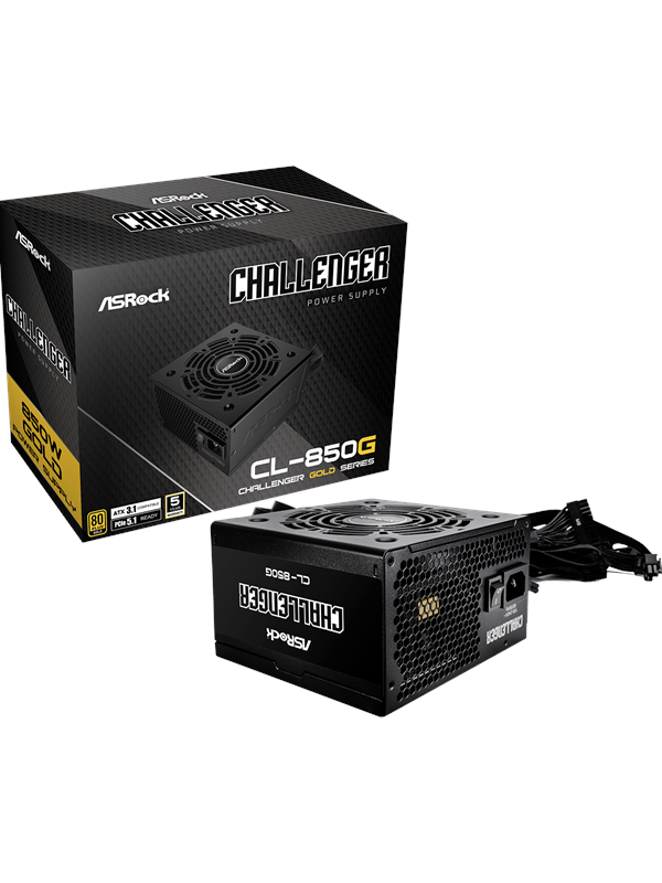 ASRock CL-850G Strömförsörjning - 850 Watt - 120 mm - ATX 3.1 - 80 Plus Gold certificate