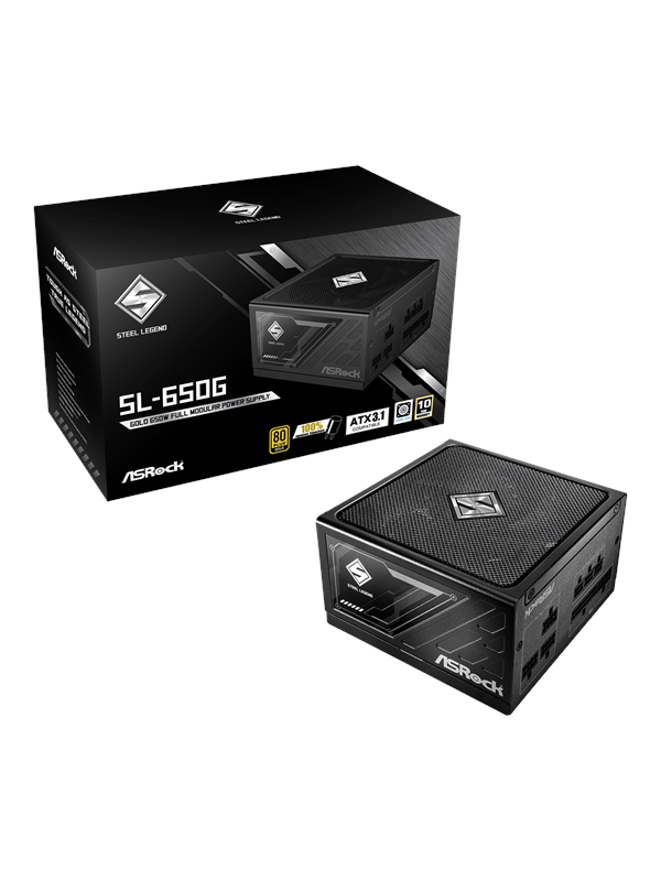 ASRock SL-650G Strömförsörjning - 650 Watt - 135 mm - ATX 3.1 - 80 Plus Gold certificate