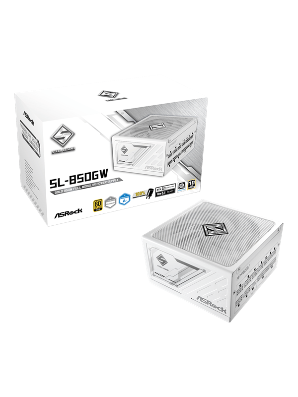 ASRock SL-850GW Strömförsörjning - 850 Watt - 135 mm - ATX 3.1 - 80 Plus Gold certificate
