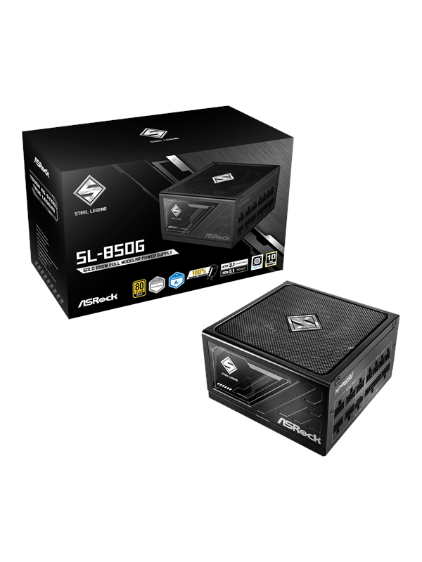 ASRock SL-850G Strömförsörjning - 850 Watt - 135 mm - ATX 3.1 - 80 Plus Gold certificate