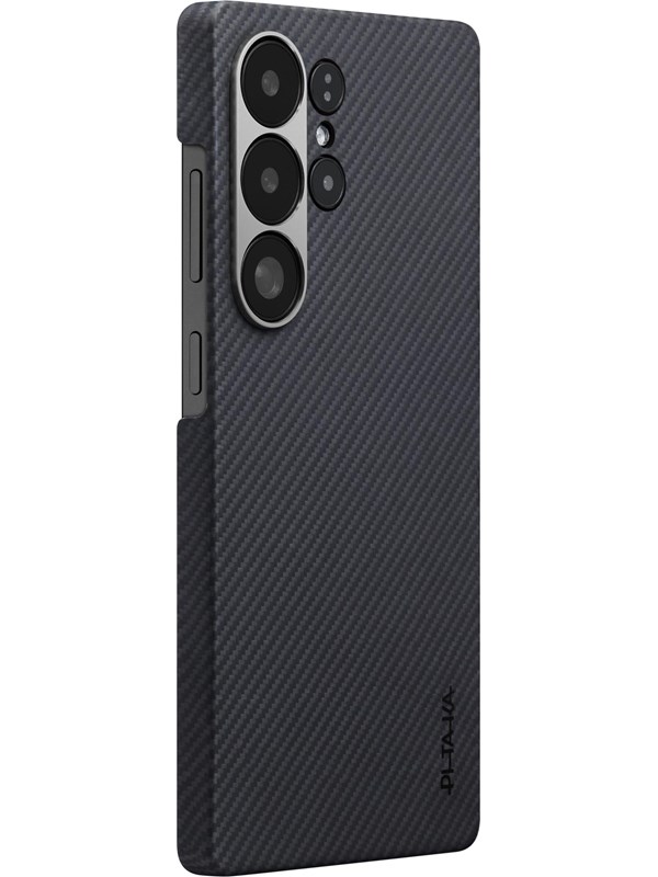 PITAKA Ultra-Slim Case Black/Grey Twill - Samsung Galaxy S25 Ultra