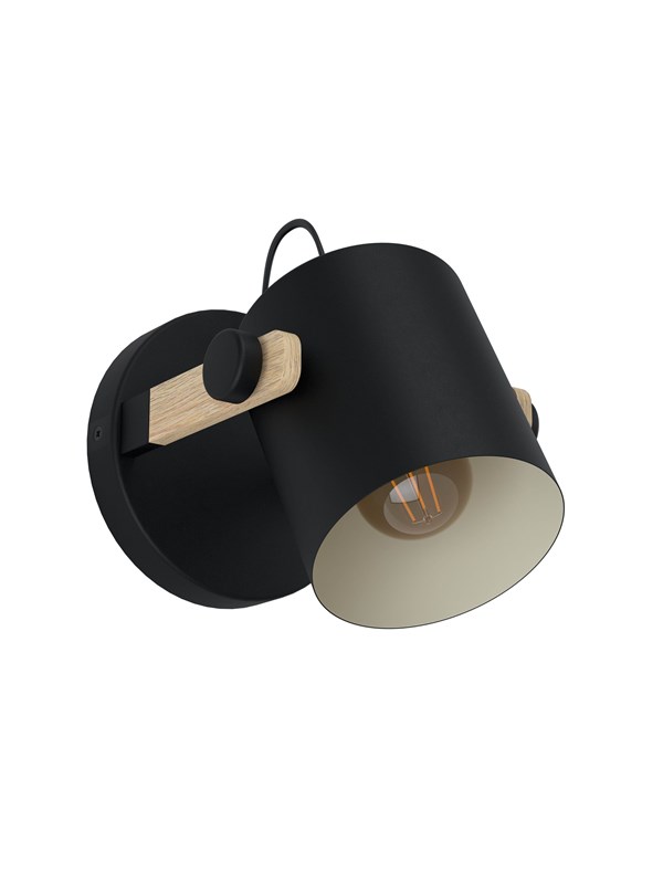 EGLO Hornwood wall lampe, black/tree