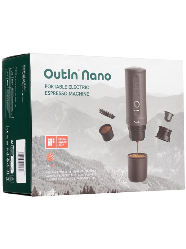 Produktfoto för Outin Nano Space Grey Espressomaskin portabel - Rymdgrå