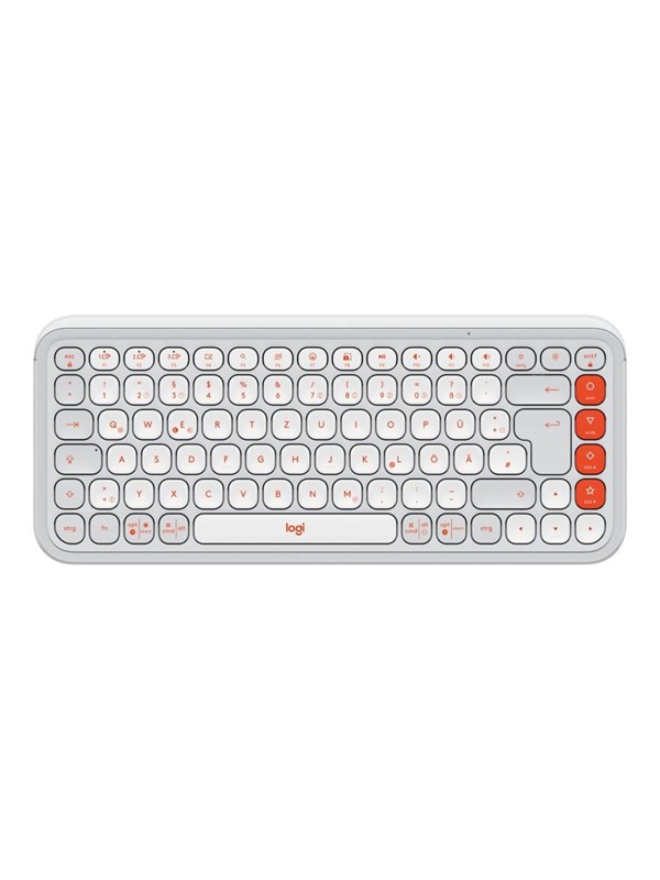 Logitech Pop Icon Keys Tangentbord Tysk Vit