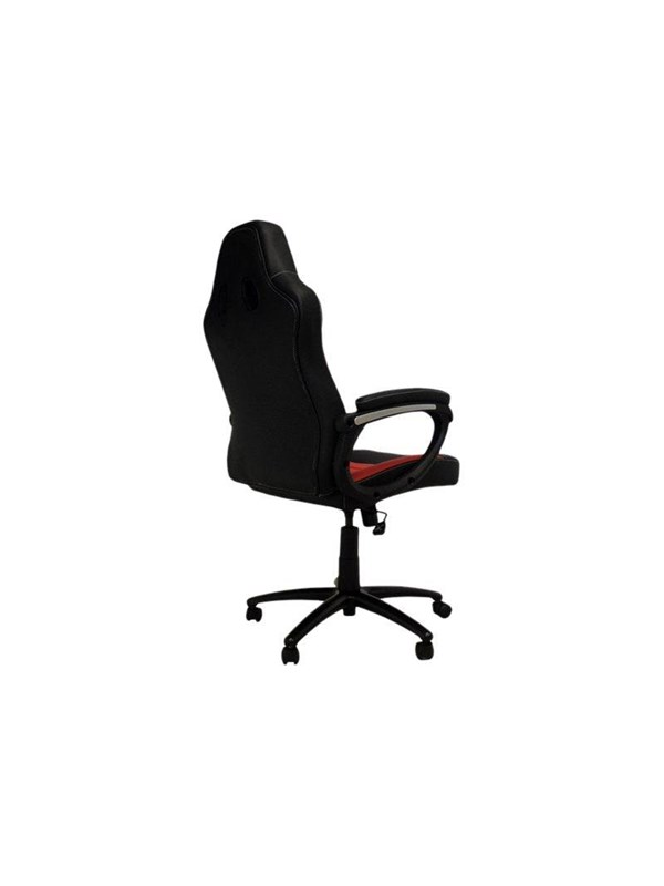 LC Power - chair - plastic metal foam PU coated leather - black red Kontorsstol - Metall - Upp till 150 kg