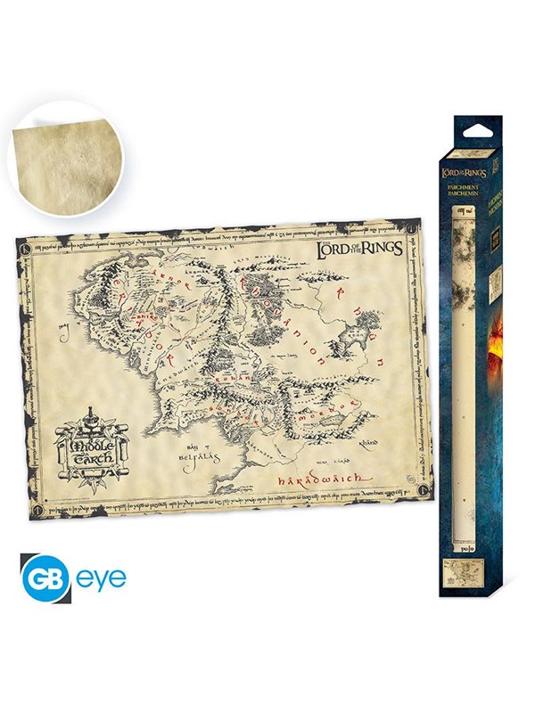 ABYstyle - THE LORD OF THE RINGS Parchment poster Middle Earth - Affisch