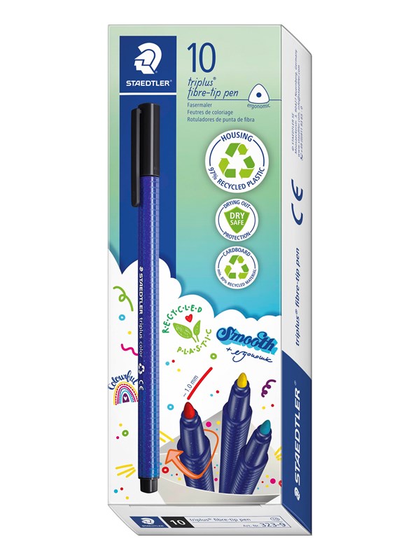 Staedtler Fibre-tip triplus col. rPP.10 pcs salmon