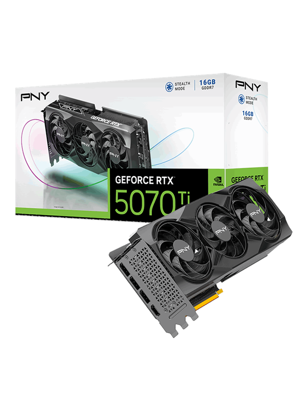PNY GeForce RTX 5070 Ti Triple Fan - 16GB GDDR7 RAM - Grafikkort