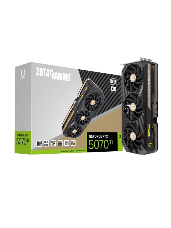 Zotac Geforce Rtx 5070 Ti Solid Oc 16gb Gddr7 Ram Grafikkort