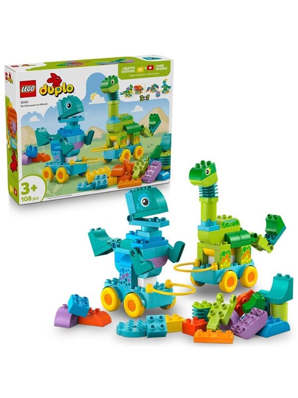 Produktfoto för LEGO DUPLO 10451 3-i-1 Dinosaurier på hjul