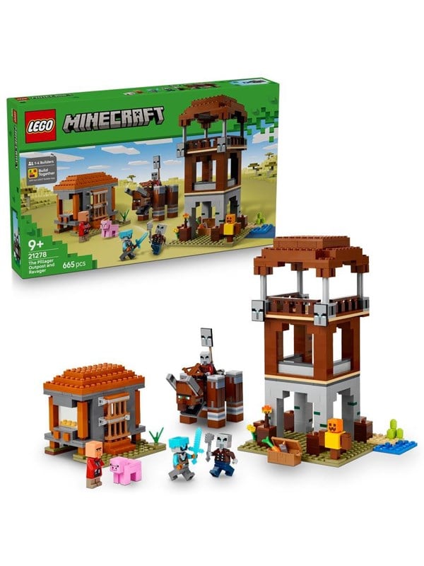 Produktfoto för LEGO Minecraft 21278 Plundrarvakttorn och vildtjur