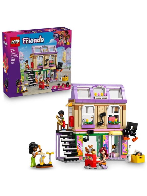 Produktfoto för LEGO Friends 42653 Musikaffär & lägenhet