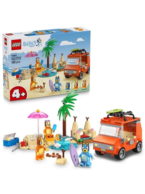 LEGO Bluey 11202 Blueys familjetur till stranden