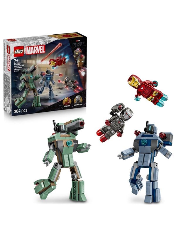 LEGO Super Heroes 76320 Iron Man & War Machine mot Hammer Drones