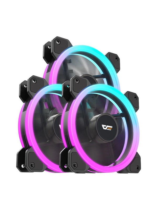 Darkflash Dr11 3in1 Argb Computer Fan Set Chassi Flakt 120mm Svart 22 Dba