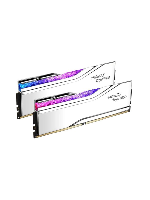 G.skill Trident Z5 Royal Neo Rgb Ddr5 6000 64gb Cl26 Dual Channel 2 Pcs Amd Expo Silver Med Rgb