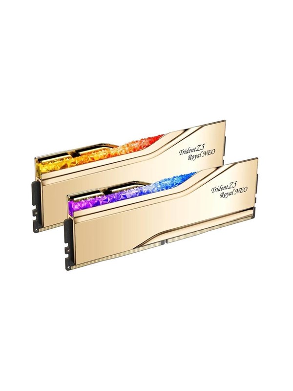 G.skill Trident Z5 Royal Neo Rgb Ddr5 6000 32gb Cl26 Dual Channel 2 Pcs Amd Expo Guld Med Rgb