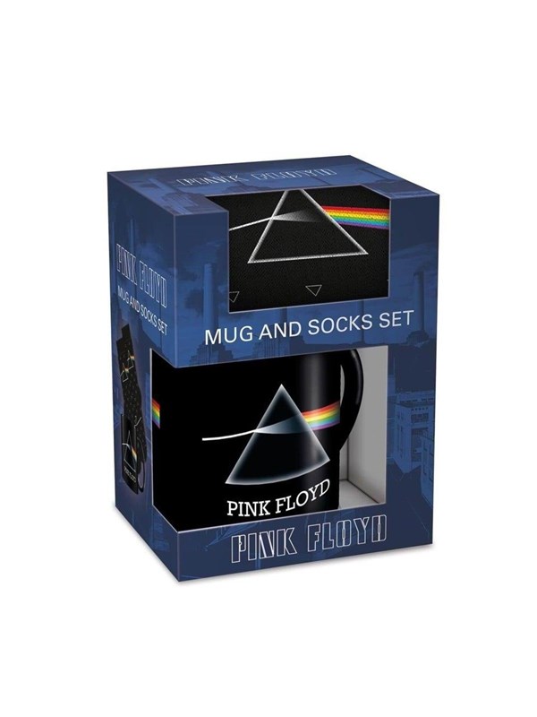 Pyramid - PINK FLOYD MUG & SOCK SET - UK sizes 3-8 (EU 36-41) - Strumpor