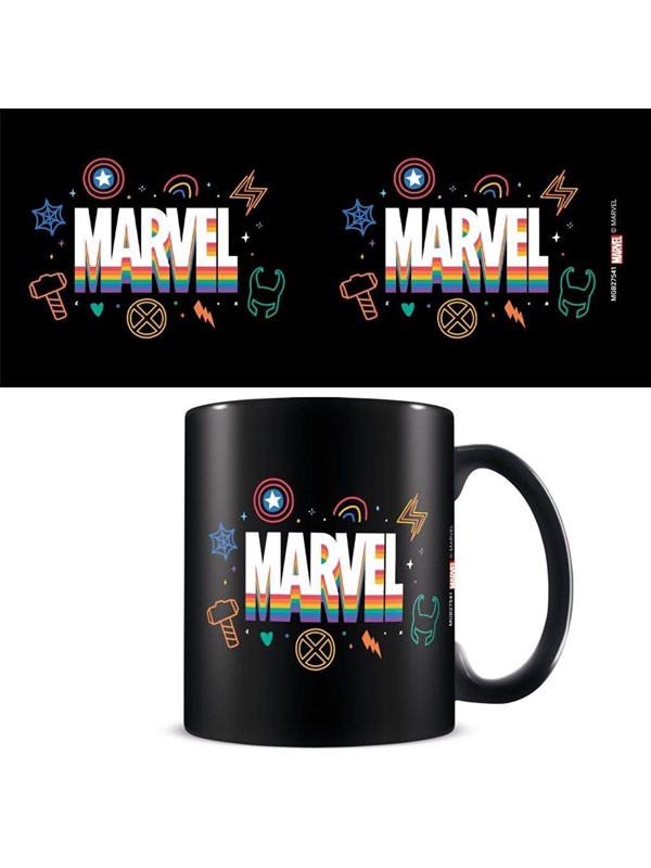 Pyramid - Marvel Pride (Logo Rainbow) - Black - Muggar