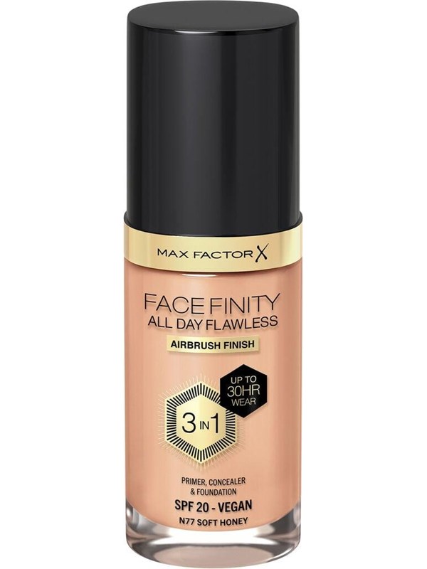 Max Factor All Day Flawless 3in1 Foundation 77 Soft honey 30m