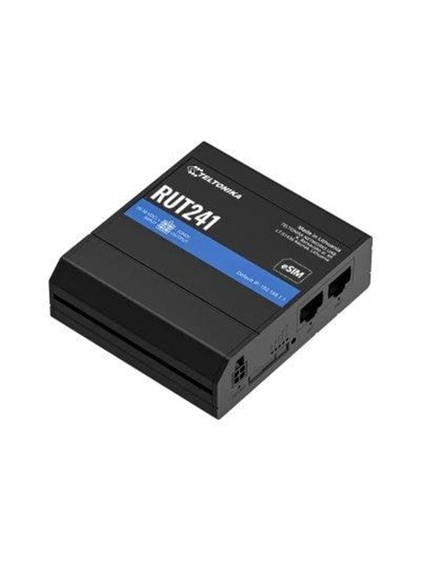 Teltonika RUT241 Industrial 4G eSIM Router (Global RUT241230000 / Standard package with EU PSU) - Wireless router N Standard - 802.11n