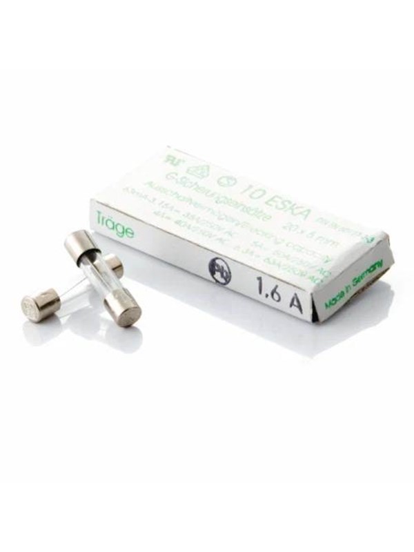 Nordic Quality Glass Fuse Slow 1.6A - 10 Pack