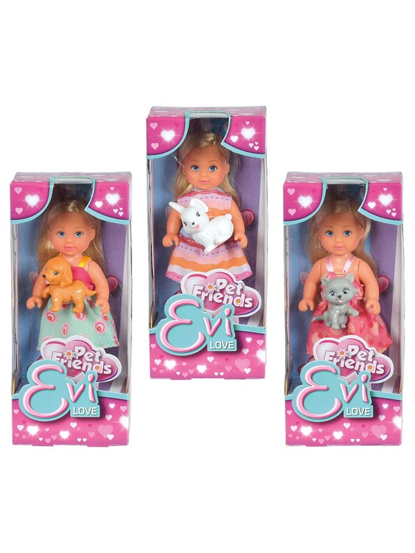 Alternativ bild 0 för SIMBA DICKIE GROUP Evi LOVE - Pet Friends Doll 12cm Assorted