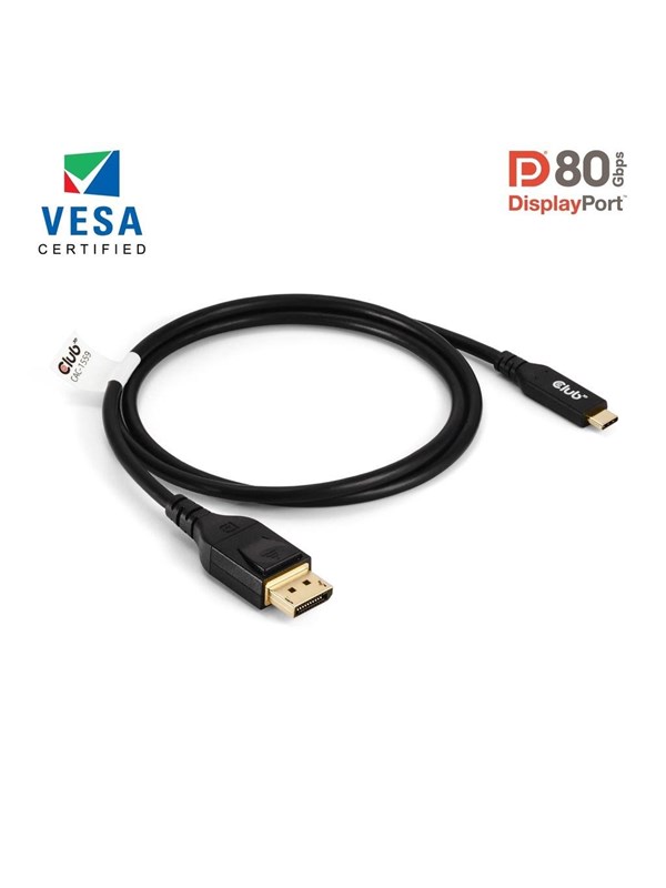 Club 3D - video adapter cable - 24 pin USB-C to DisplayPort - 1 m