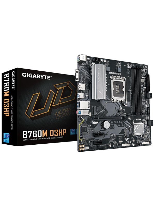 GIGABYTE B760M D3HP Moderkort - Intel B760 - Intel LGA1700 - DDR5 RAM - Micro-ATX