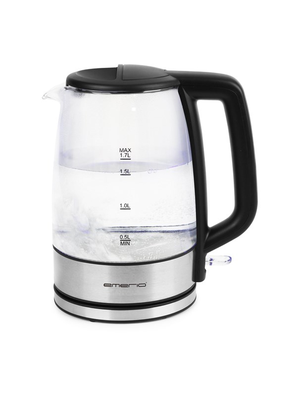 Produktfoto för Emerio Vattenkokare 1,7 liter, glas