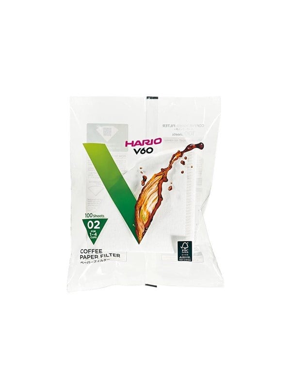 Hario V60 Pappersfilter 1-4 Koppar 100 st