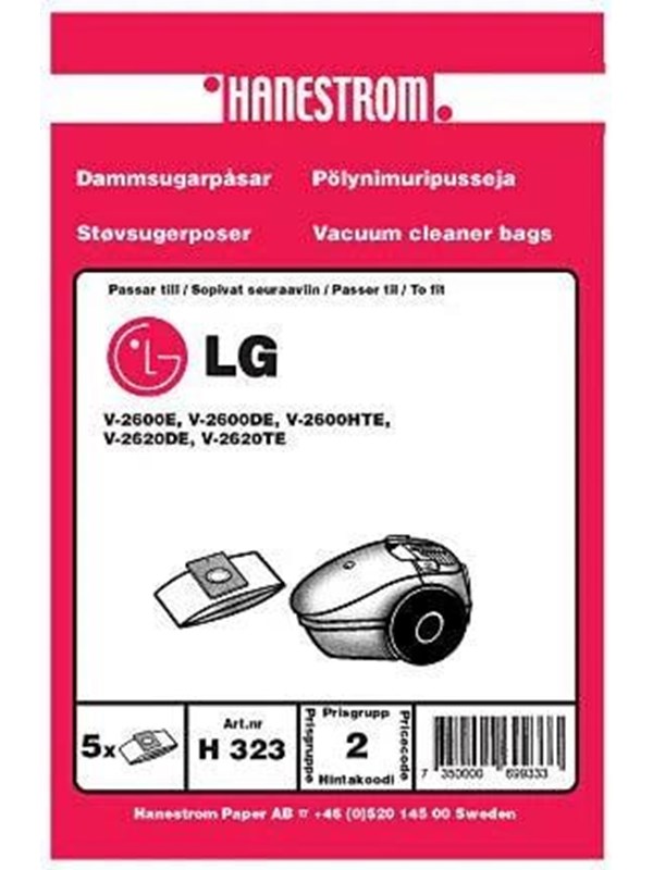 Dammsugarpåsar, syntetfiber, 5st.