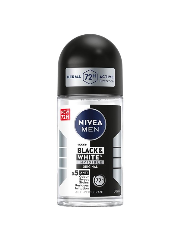 Nivea Black &amp; White Invisible Original Male Roll on 50ml
