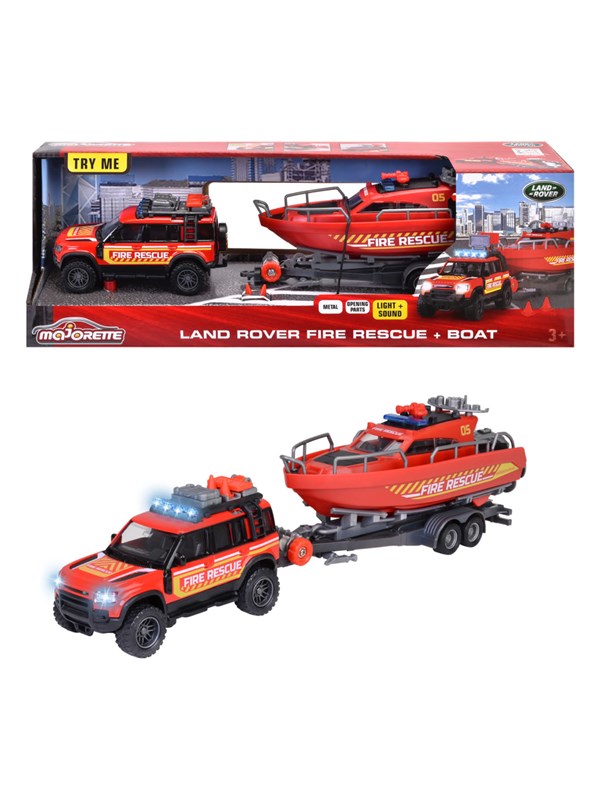 Alternativ bild 0 för Simba Majorette GS Land Rover-fordon med båt 33,5 cm
