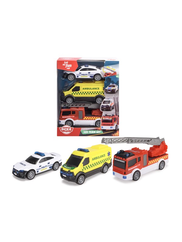 Dickie 3-Pack Danska Räddningsfordon