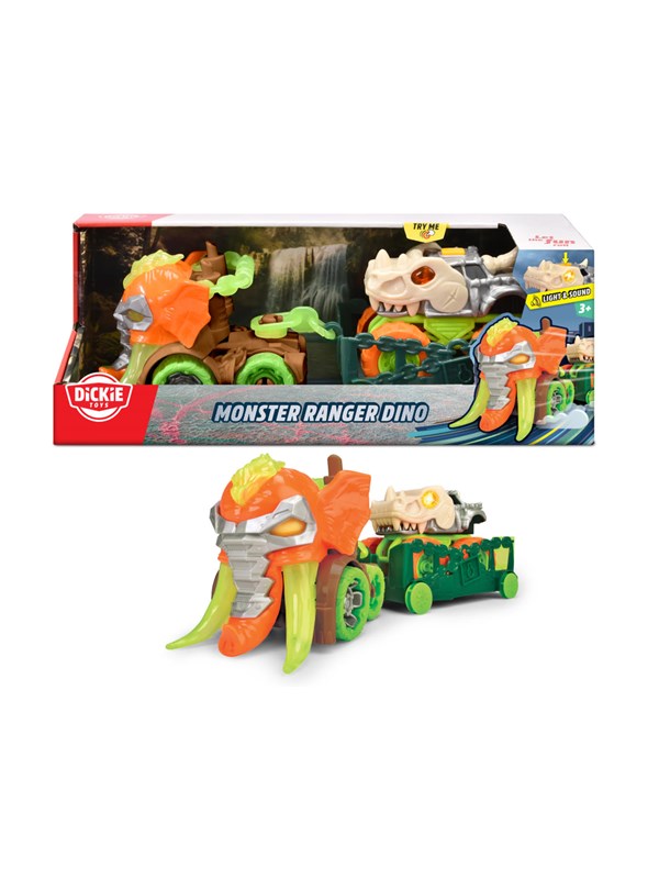 Dickie Monster Ranger Dinosaurie, Bil med Släp (32 cm)