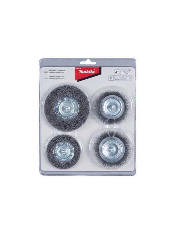 Makita D-65729 Wire Wheel Brush 4 Pieces