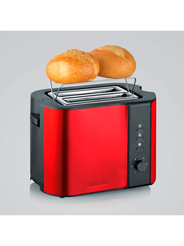 SEVERIN Brödrost &amp; Toaster AT 2217 - red metallic/black