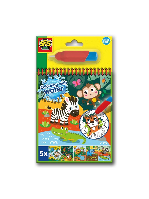 SES Creative Colour with Water Safari Colouring Book