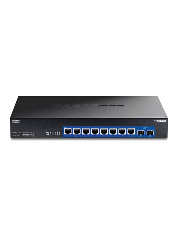 TRENDnet TEG-S7102 - Version v1.0R - switch - 10 ports - unmanaged - rack-mountable - TAA Compliant
